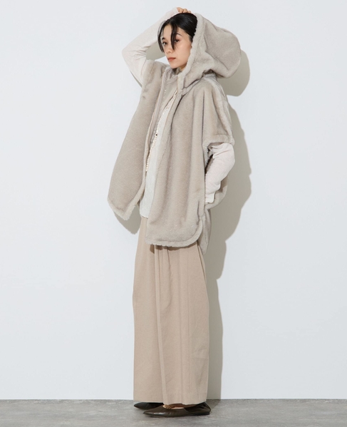 フェイクミンクファーオーバーベスト 詳細画像 ライトグレー 11