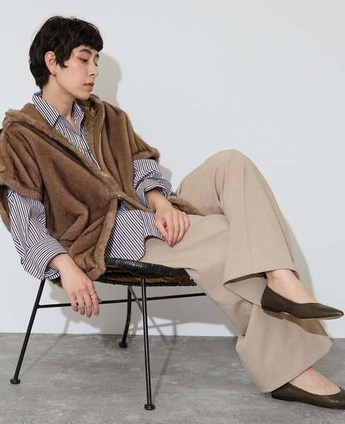 フェイクミンクファーオーバーベスト 詳細画像 ベージュ系 12