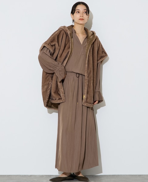 フェイクミンクファーオーバーベスト 詳細画像 ベージュ系 3