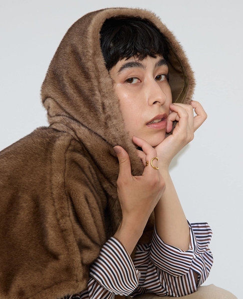 フェイクミンクファーオーバーベスト 詳細画像 ベージュ系 5