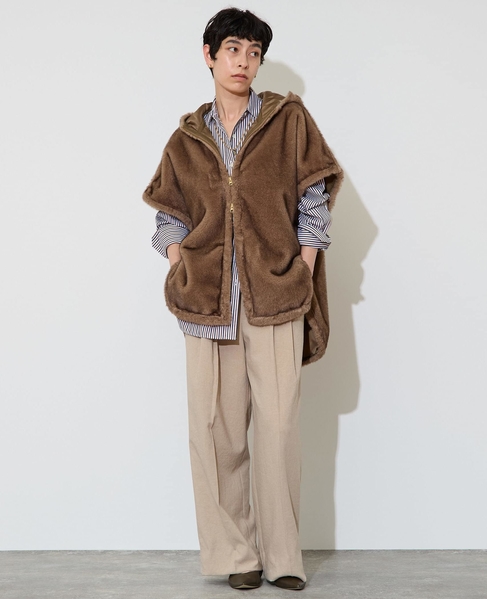 フェイクミンクファーオーバーベスト 詳細画像 ベージュ系 9