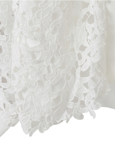 レースニットカーディガン 詳細画像 ホワイト（レース白） 10