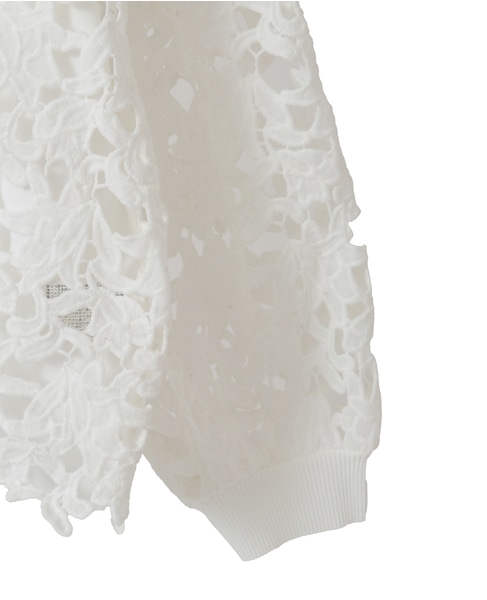 レースニットカーディガン 詳細画像 ホワイト（レース白） 9