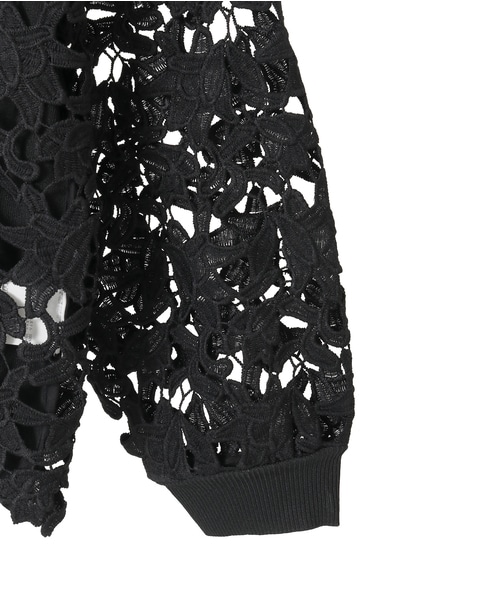 レースニットカーディガン 詳細画像 ブラック（レース黒） 12