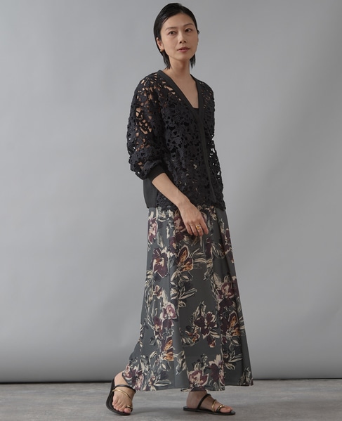 レースニットカーディガン 詳細画像 ブラック（レース黒） 3