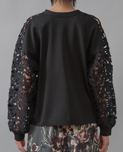 レースニットカーディガン 詳細画像 ブラック（レース黒） 7