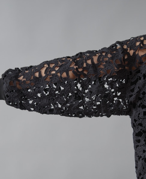 レースニットカーディガン 詳細画像 ブラック（レース黒） 8