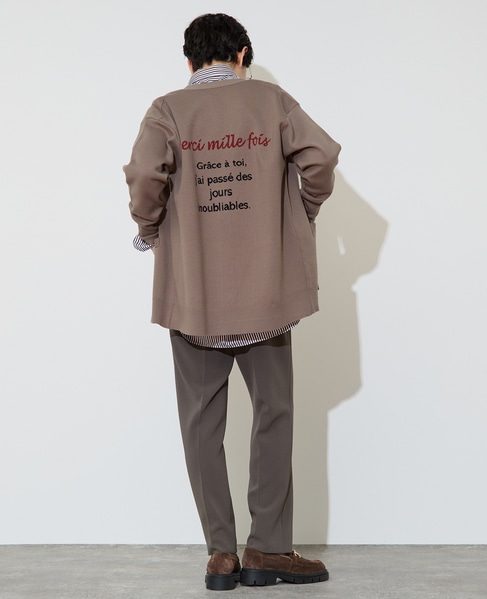 バックメッセージカーディガン 詳細画像 モカ 12
