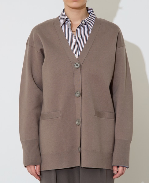 バックメッセージカーディガン 詳細画像 モカ 5