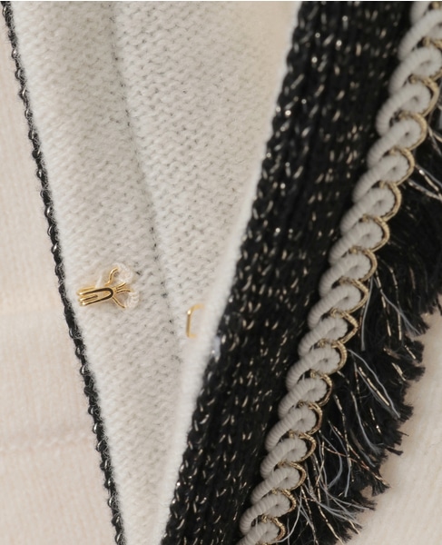 ツイーディーニットジャケット 詳細画像 オフホワイト 11