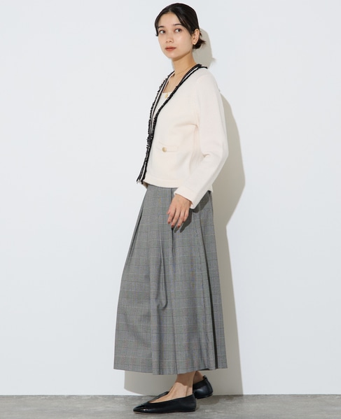 ツイーディーニットジャケット 詳細画像 オフホワイト 4