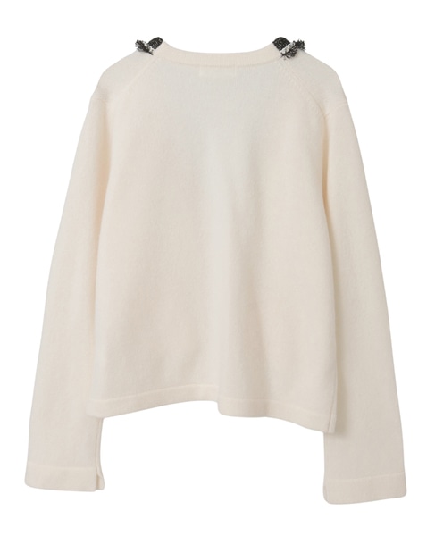 ツイーディーニットジャケット 詳細画像 オフホワイト 7