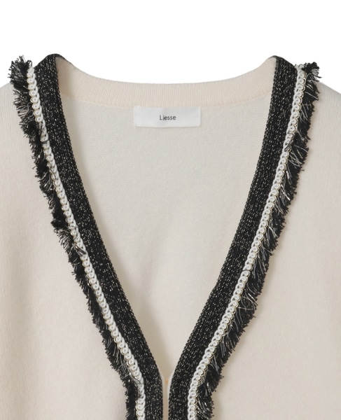 ツイーディーニットジャケット 詳細画像 オフホワイト 8