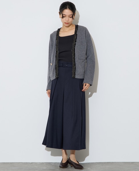 ツイーディーニットジャケット 詳細画像 グレー 4