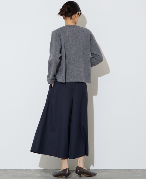 ツイーディーニットジャケット 詳細画像 グレー 6