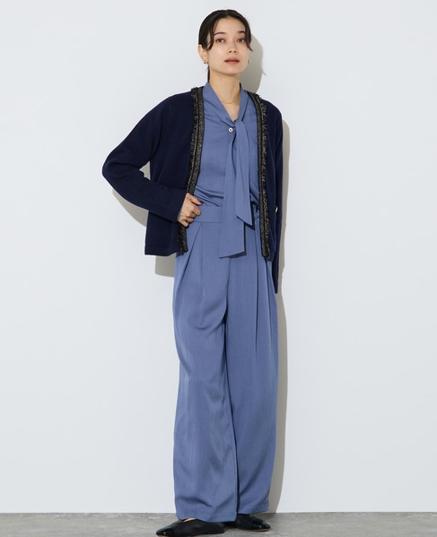 ツイーディーニットジャケット 詳細画像 ネイビー 8