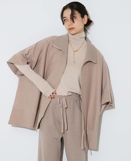 【大草直子さんコラボ】2WAYケープジップニット