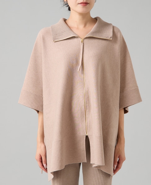 【大草直子さんコラボ】2WAYケープジップニット 詳細画像 ベージュ 11