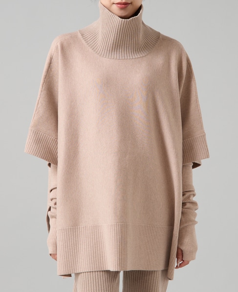 【大草直子さんコラボ】2WAYケープジップニット 詳細画像 ベージュ 13