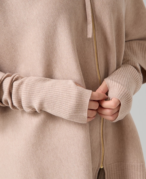 【大草直子さんコラボ】2WAYケープジップニット 詳細画像 ベージュ 15