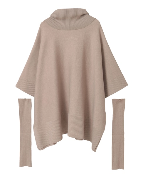 【大草直子さんコラボ】2WAYケープジップニット 詳細画像 ベージュ 23