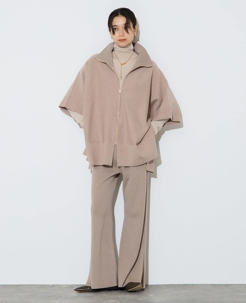 【大草直子さんコラボ】2WAYケープジップニット 詳細画像 ベージュ 6