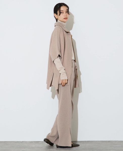 【大草直子さんコラボ】2WAYケープジップニット 詳細画像 ベージュ 8