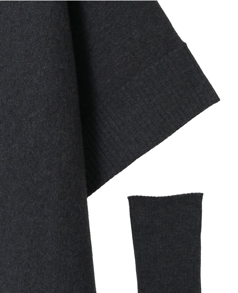 【大草直子さんコラボ】2WAYケープジップニット 詳細画像 グレー 18