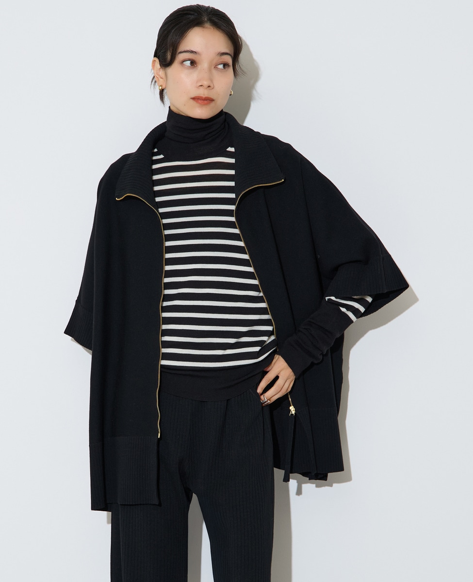 大草直子さんコラボ】2WAYケープジップニット｜Liesse（リエス