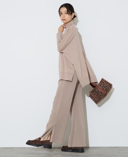 【大草直子さんコラボ】リブニットパンツ 詳細画像 ベージュ 11