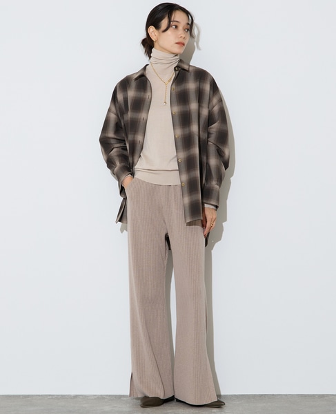 【大草直子さんコラボ】リブニットパンツ 詳細画像 ベージュ 5