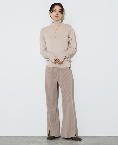 【大草直子さんコラボ】リブニットパンツ 詳細画像 ベージュ 7