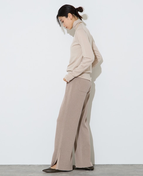 【大草直子さんコラボ】リブニットパンツ 詳細画像 ベージュ 8