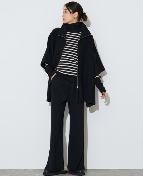 【大草直子さんコラボ】リブニットパンツ 詳細画像 ブラック 3