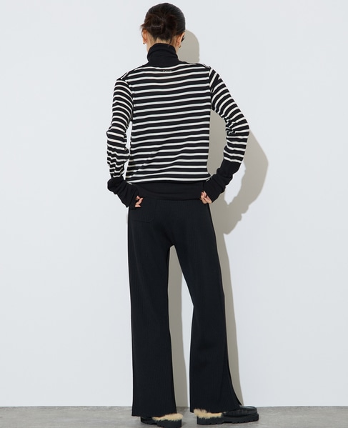 【大草直子さんコラボ】リブニットパンツ 詳細画像 ブラック 9