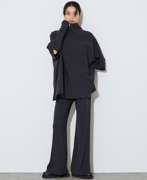 【大草直子さんコラボ】リブニットパンツ 詳細画像 グレー 3