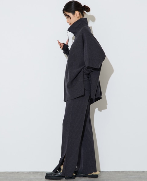 【大草直子さんコラボ】リブニットパンツ 詳細画像 グレー 4