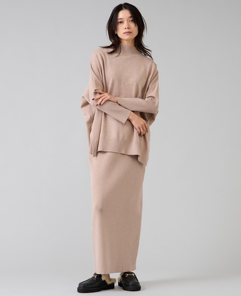 リブニットスカート 詳細画像 ベージュ 2