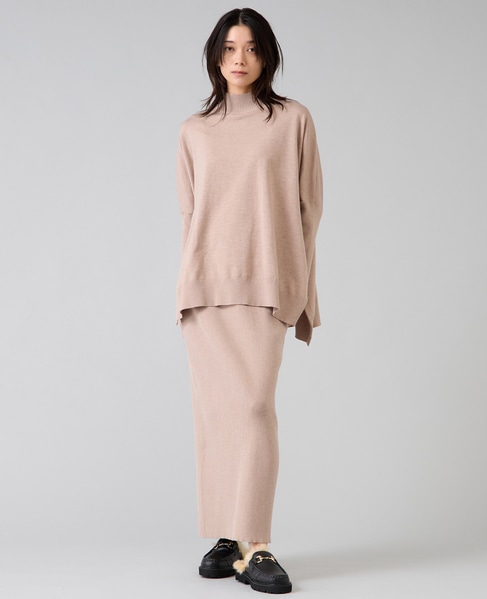 リブニットスカート 詳細画像 ベージュ 4