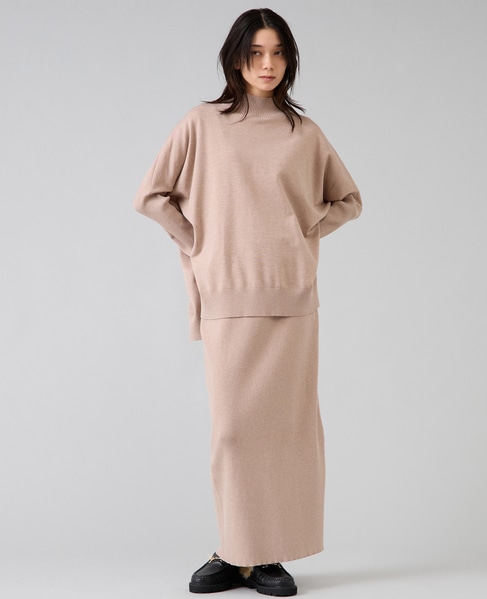 リブニットスカート 詳細画像 ベージュ 5