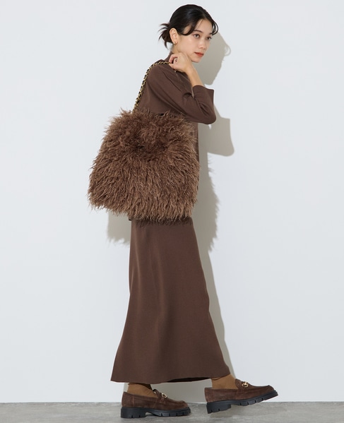 リブニットスカート 詳細画像 モカ 4