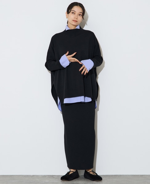 リブニットスカート 詳細画像 ブラック 5