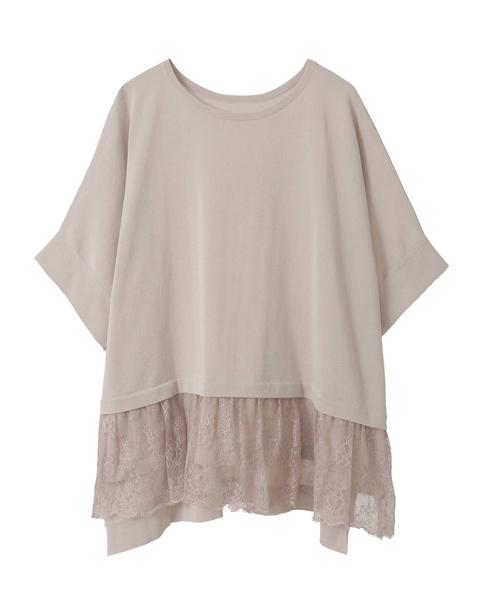 レースコンビワイドニット 詳細画像 ライトベージュ（レース同色） 11