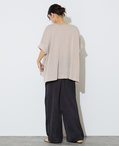 レースコンビワイドニット 詳細画像 ライトベージュ（レース同色） 8