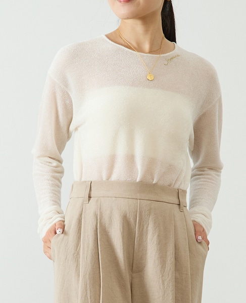 シアーモールニット 詳細画像 アイボリー 1