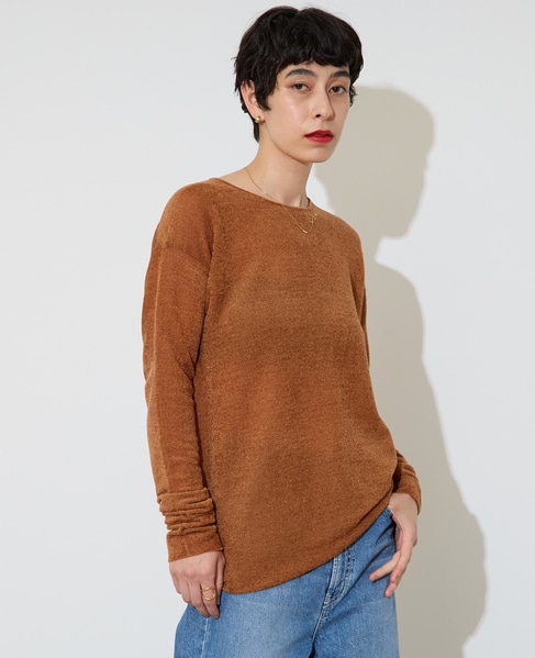 シアーモールニット 詳細画像 キャメル 1