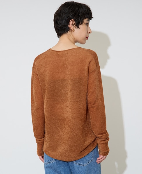 シアーモールニット 詳細画像 キャメル 3