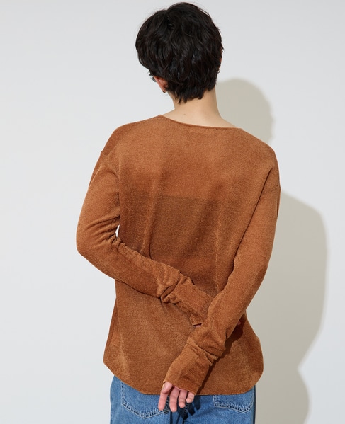 シアーモールニット 詳細画像 キャメル 5