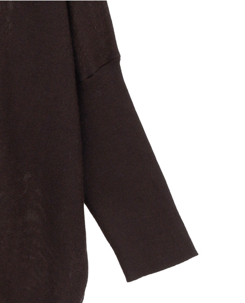 【定番】前後V袖リブオーバーニット 詳細画像 ブラウン 11