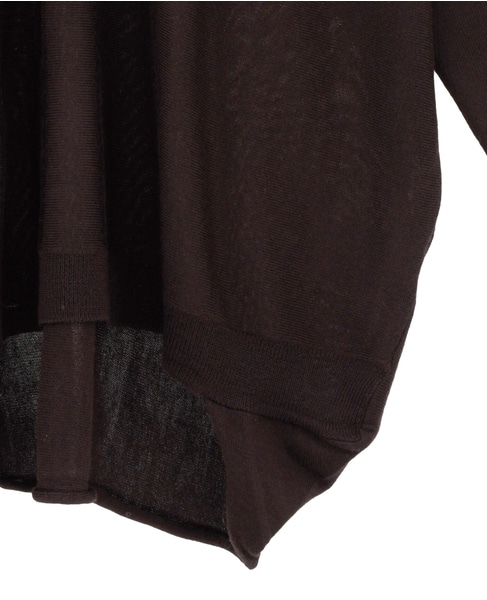 【定番】前後V袖リブオーバーニット 詳細画像 ブラウン 12